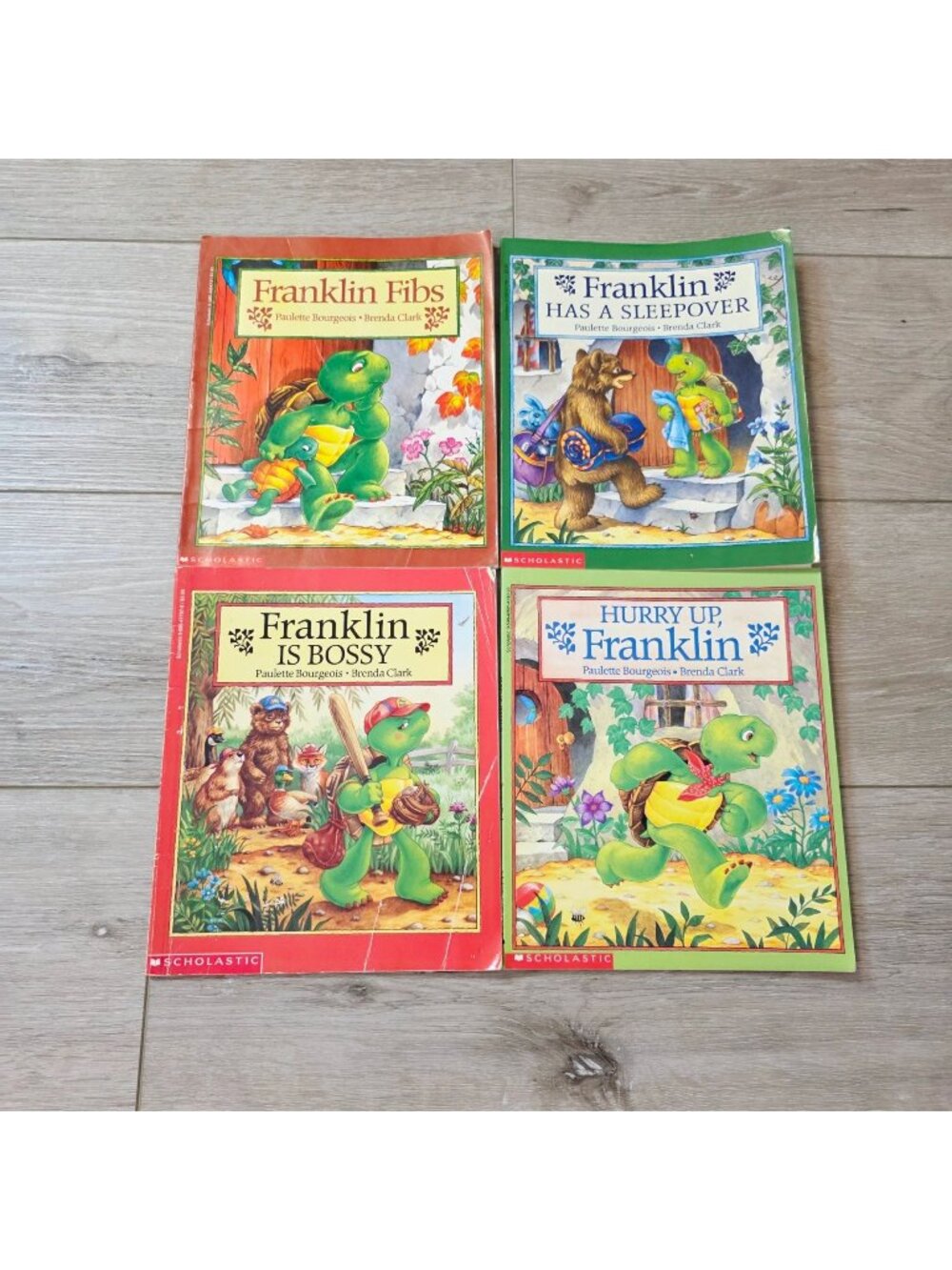 4 Franklin Turtle Books Is Bossy Hurry Up Has a Sleepover Fibs PB Kid Books